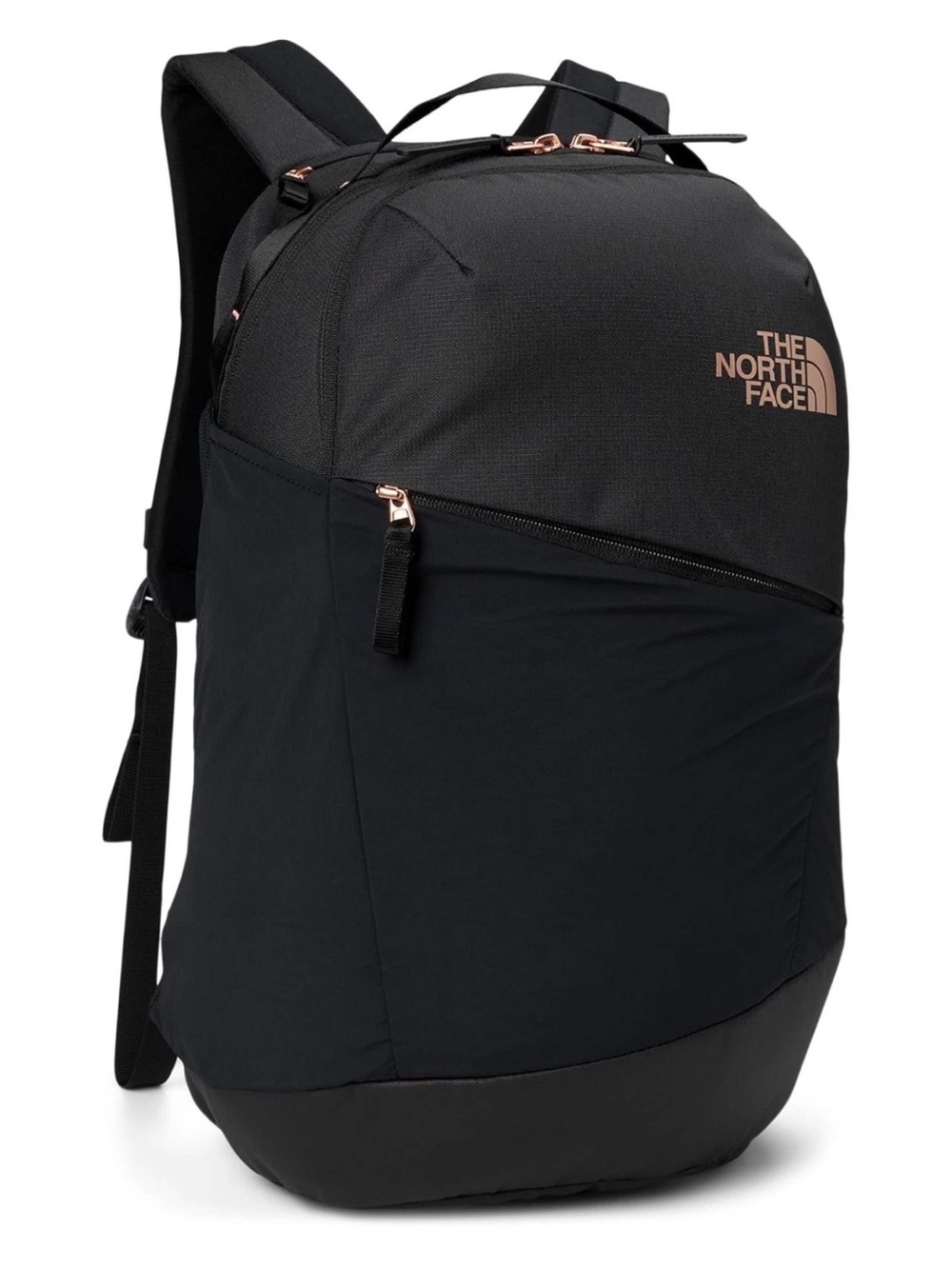 The North Face Isabella Backpack Black Pink Rose Gold Laptop Travel School Bag